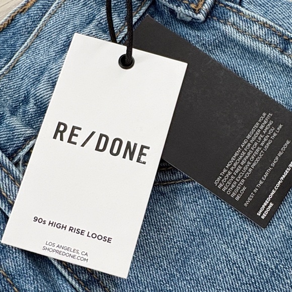Re/Done Classic Blue Denim Jeans Brand New with Tag. Size 27 - Picture 4 of 10
